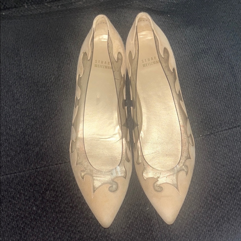 Stuart Weitzman Cream Flats Timeless Design